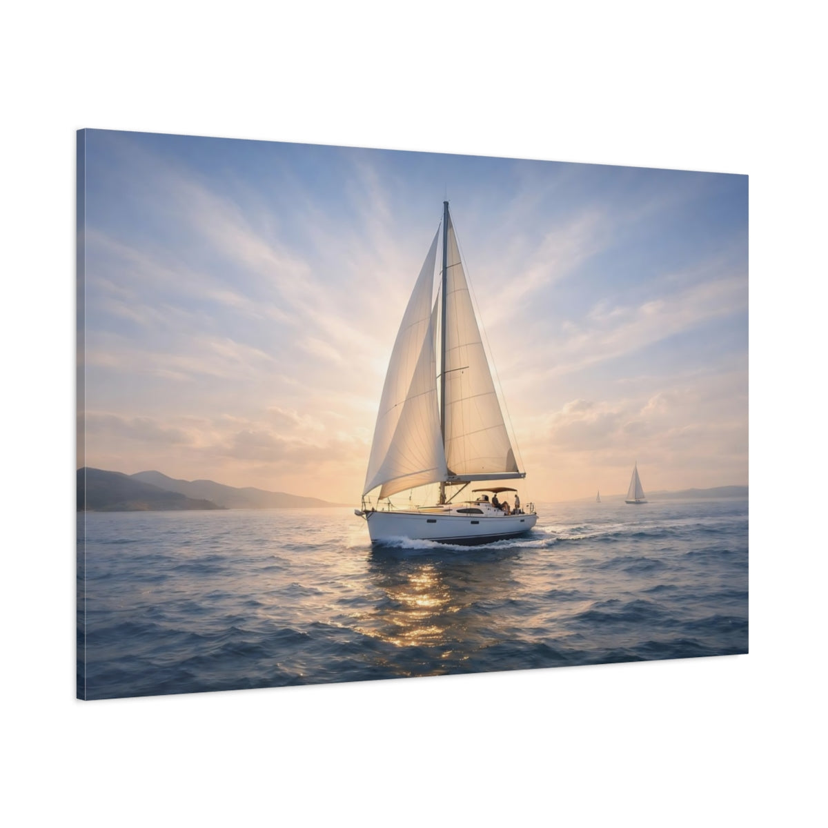 Contemporary Sailing shown as stretched canvas wall art