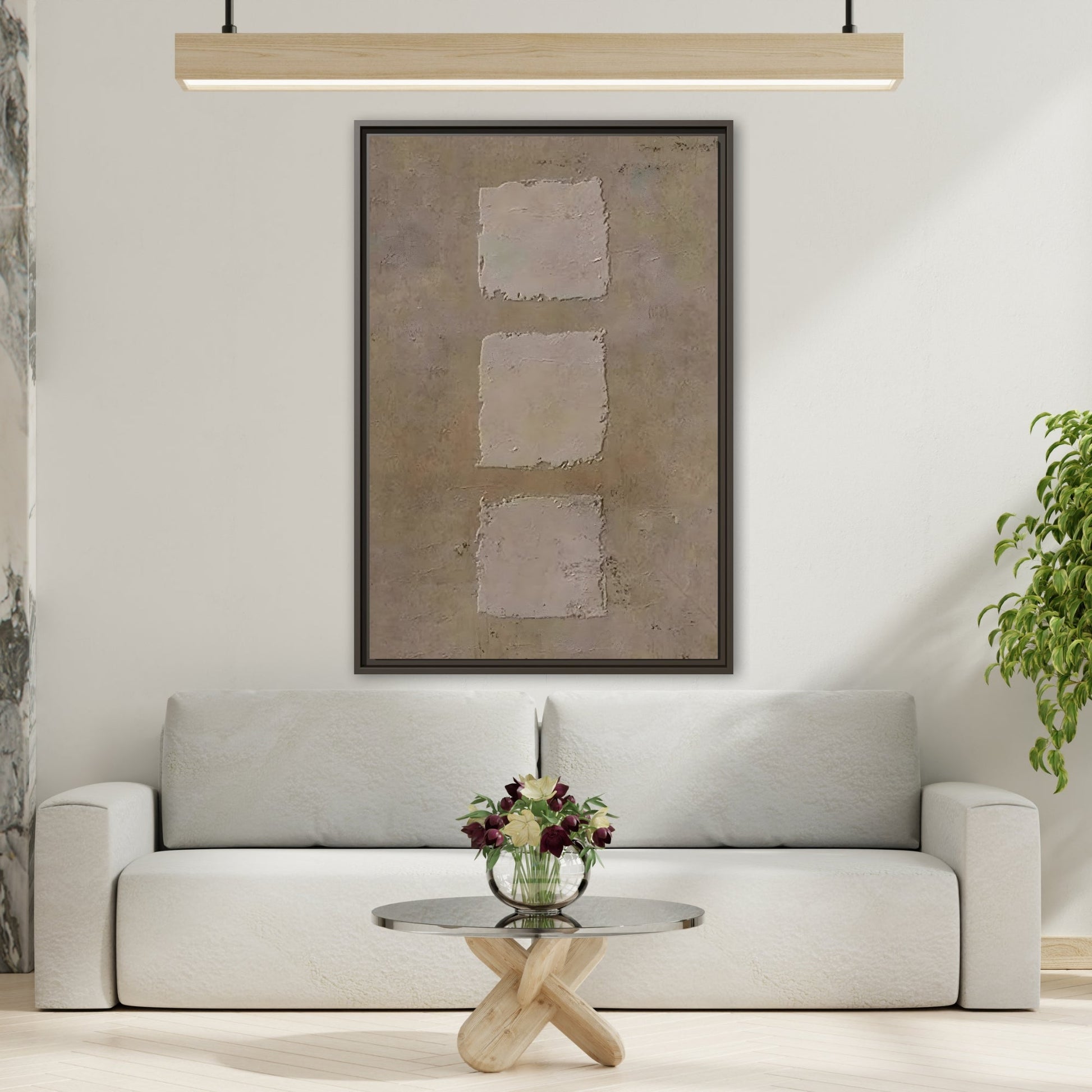 Contemporary Wabi - Sabi Minimalist Japanese Bohemian Canvas Print - YesArtYes