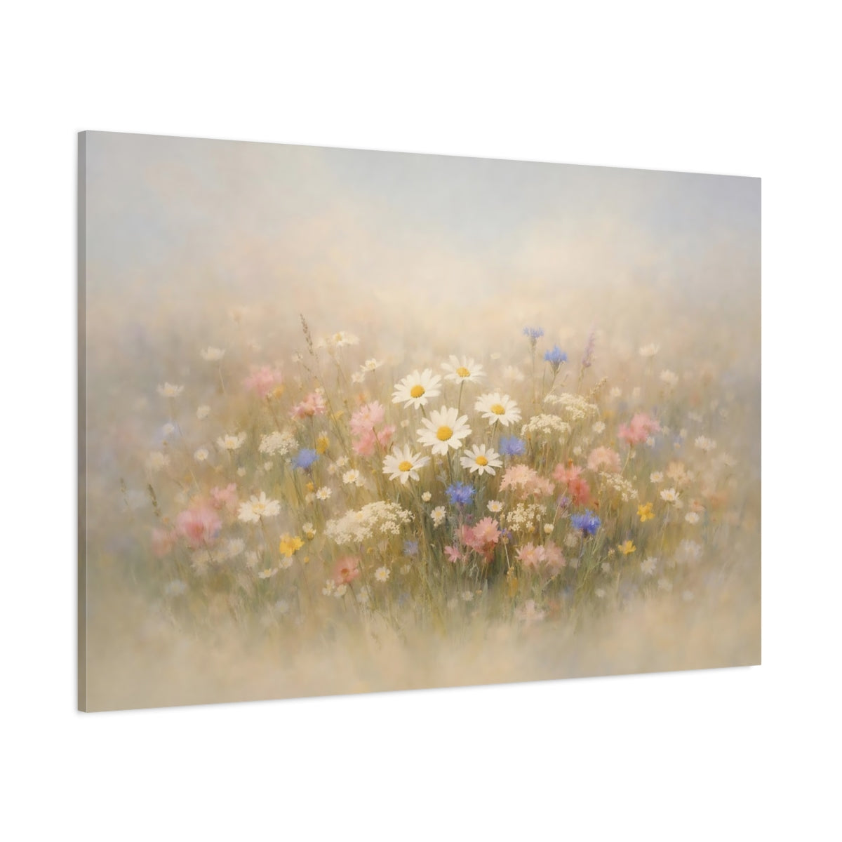 Contemporary Wildflowers shown as stretched canvas wall art