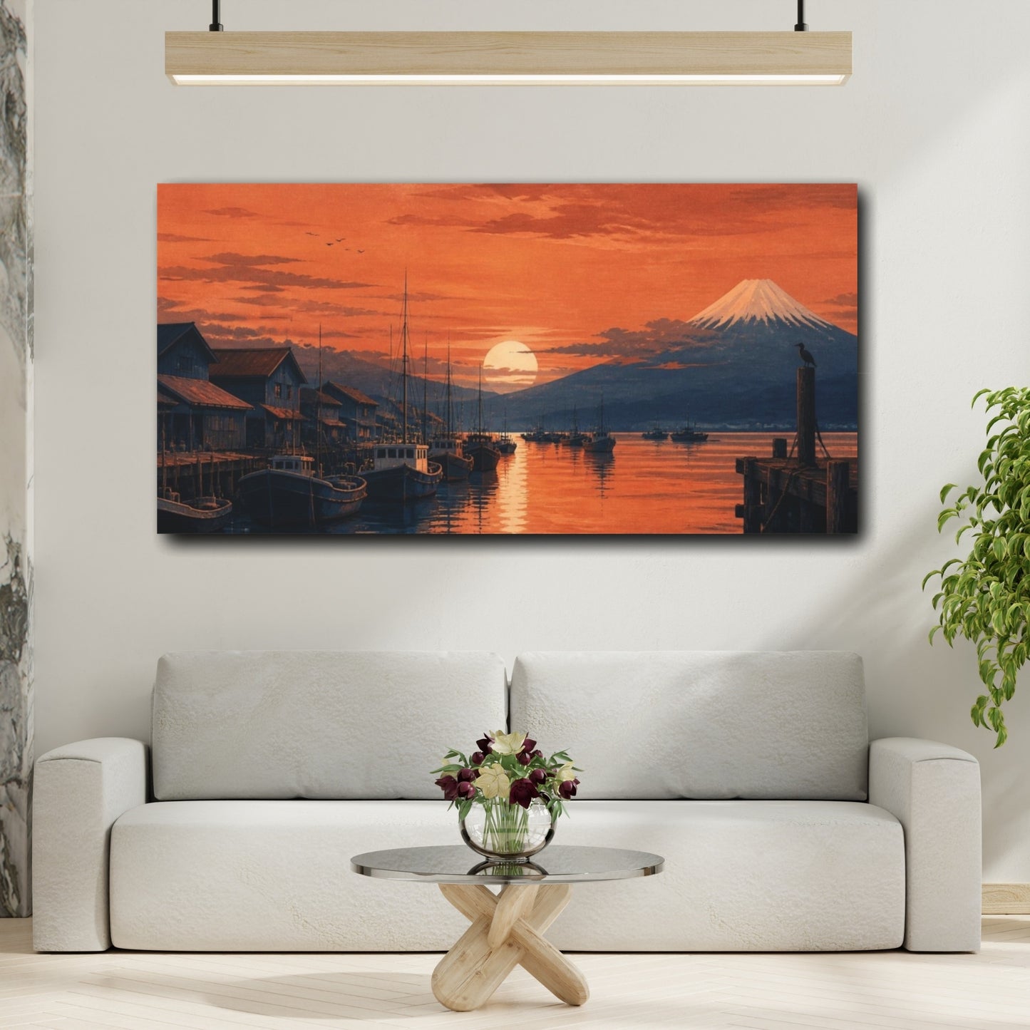 Mockup 2. Copper Harbor Sunset shown as canvas print