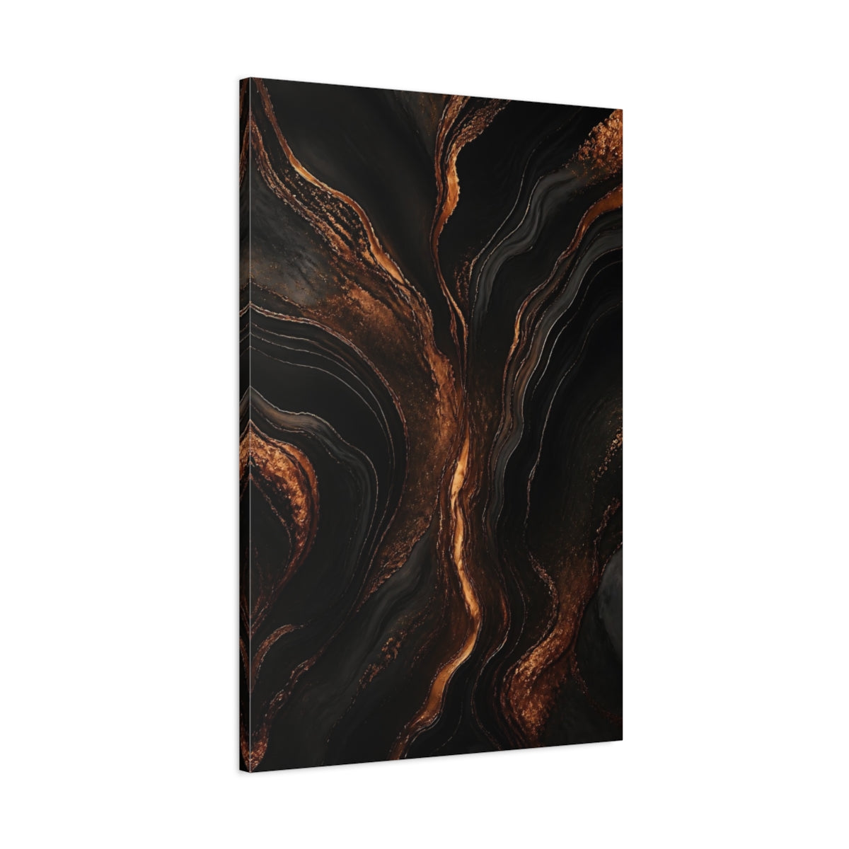 Main Mockup. Copper Veins Marble shown as canvas print