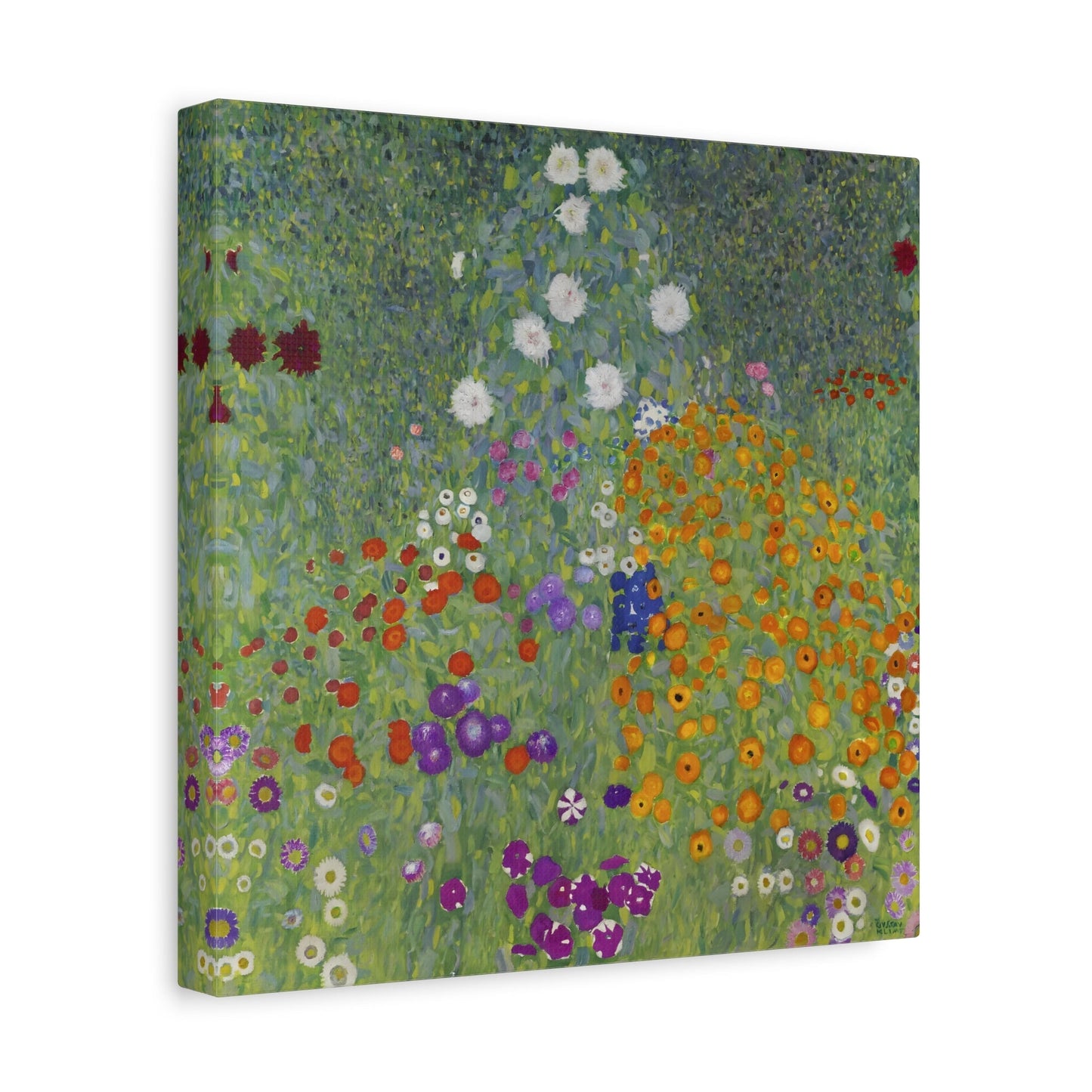 Cottage Flower Garden - Canvas Klimt Wall Art Print