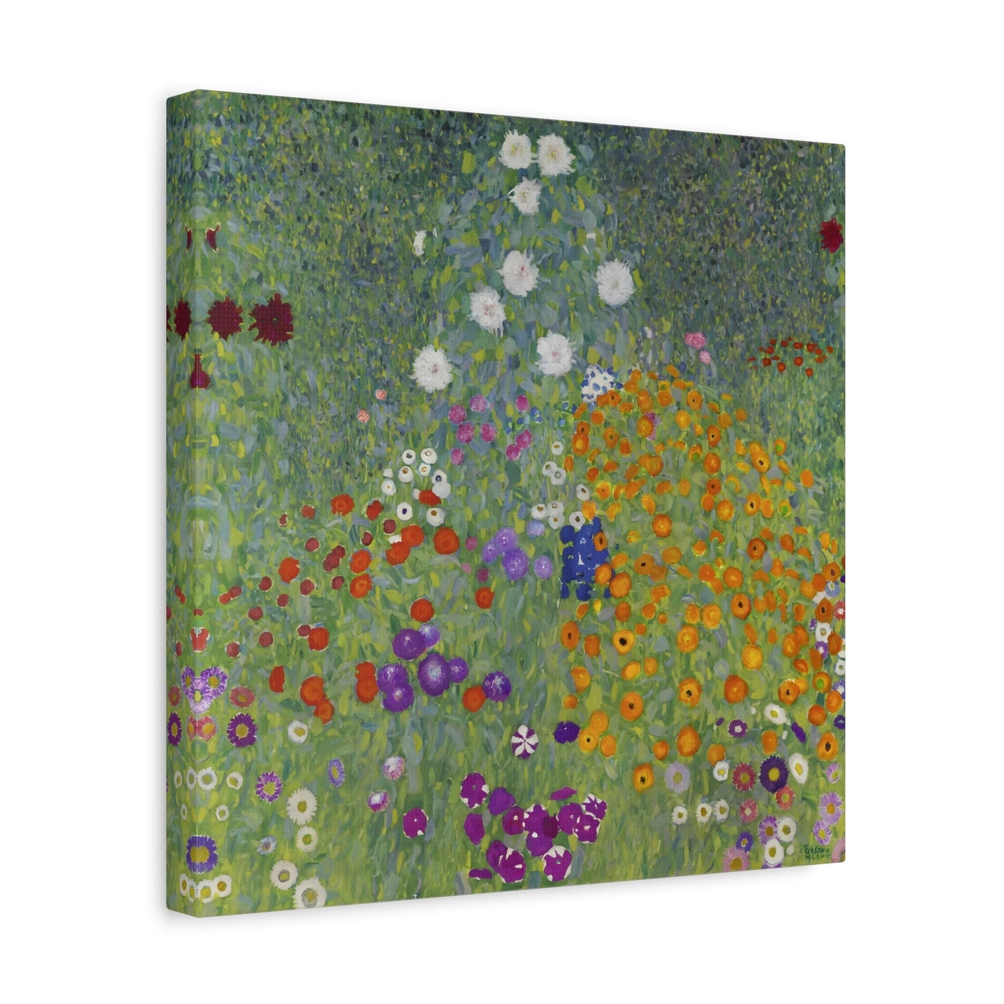 Cottage Flower Garden - Canvas Klimt Wall Art Print