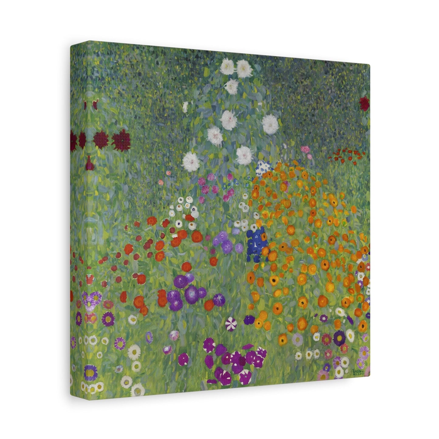 Cottage Flower Garden - Canvas Klimt Wall Art Print