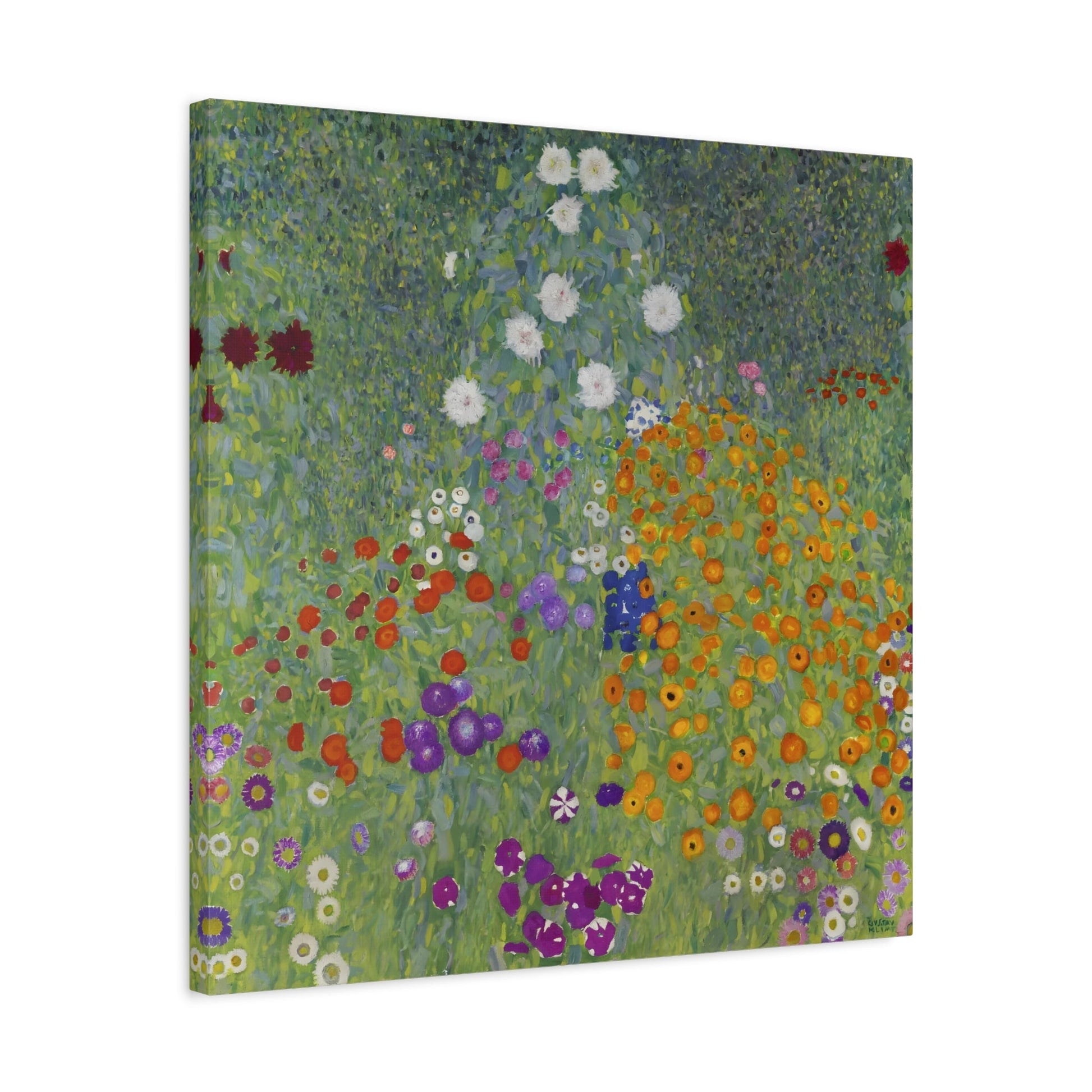 Cottage Flower Garden - Canvas Klimt Wall Art Print