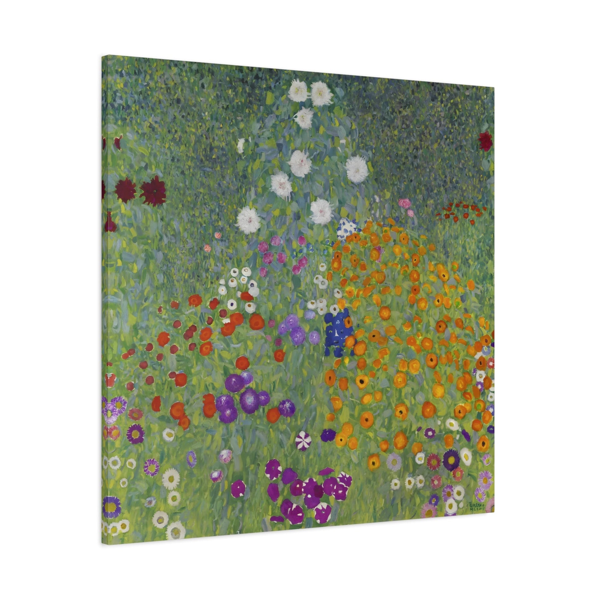 Cottage Flower Garden - Canvas Klimt Wall Art Print