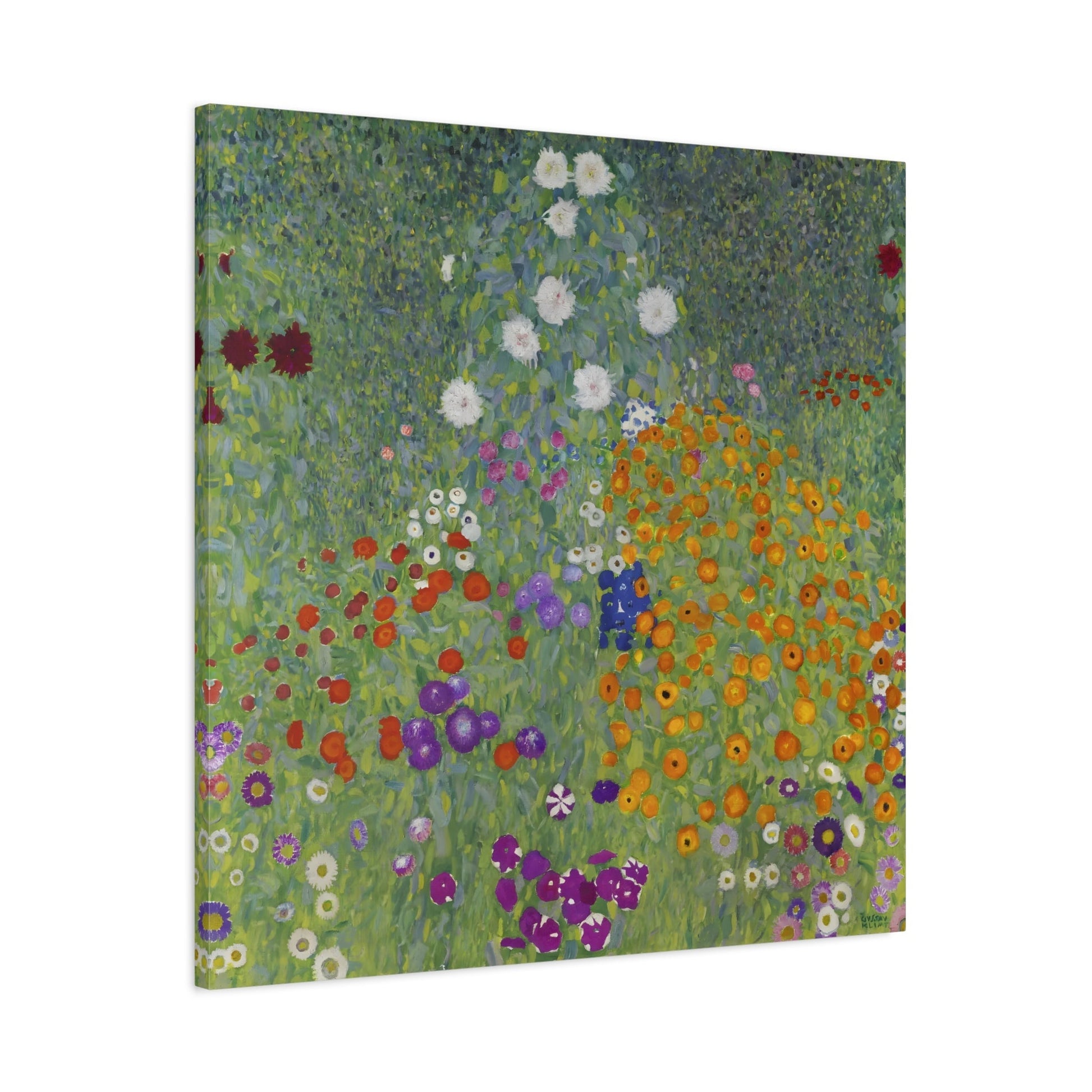 Cottage Flower Garden - Canvas Klimt Wall Art Print