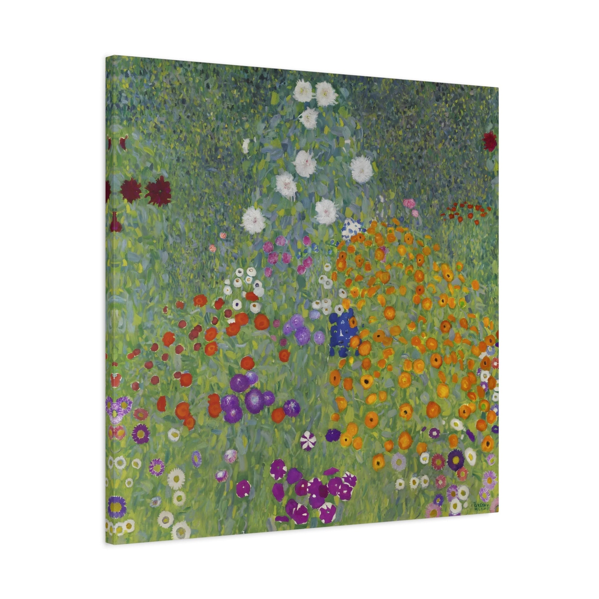 Cottage Flower Garden - Canvas Klimt Wall Art Print