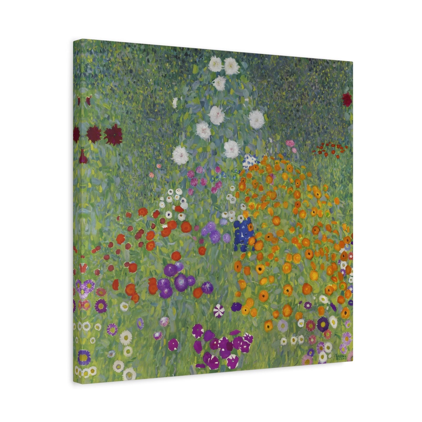 Cottage Flower Garden - Canvas Klimt Wall Art Print