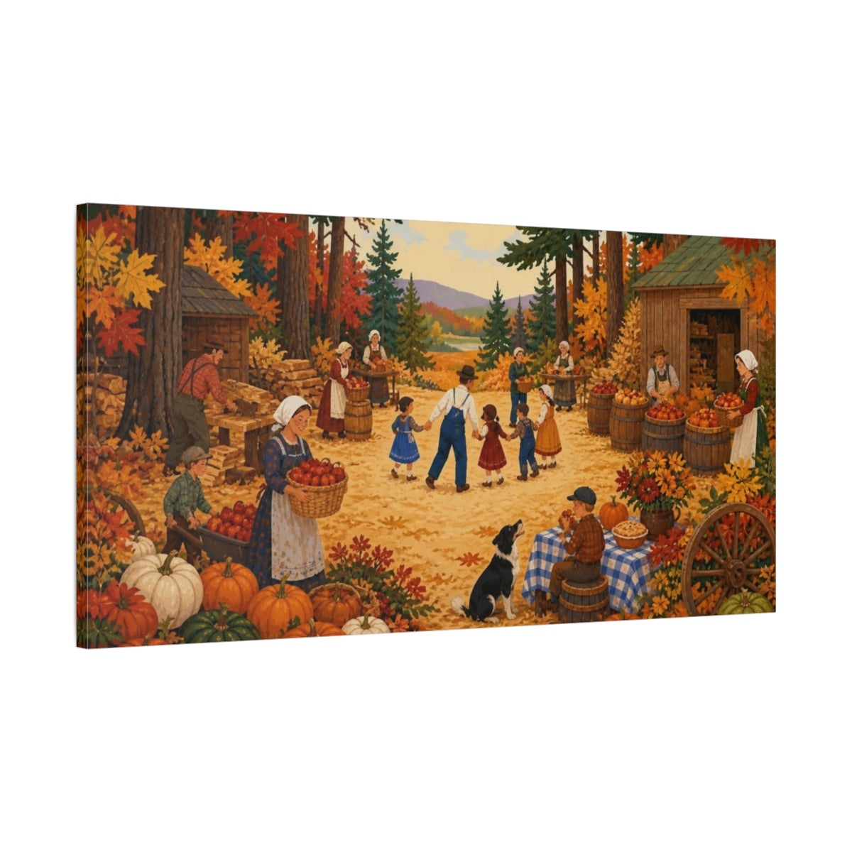 Main Mockup. Country Apple Harvest shown as canvas print