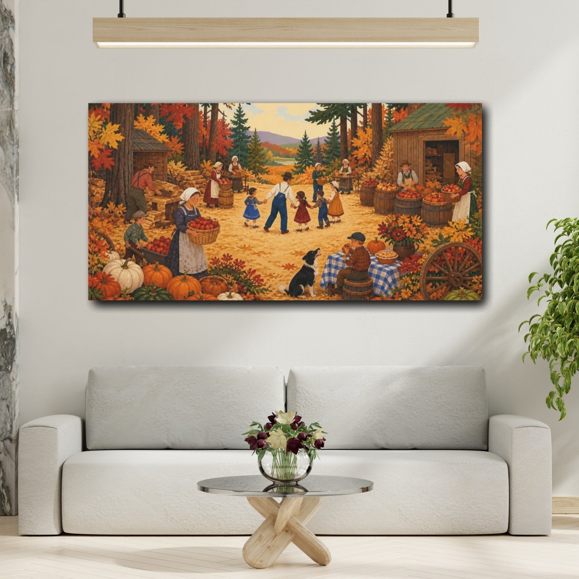 Mockup 2. Country Apple Harvest shown as canvas print
