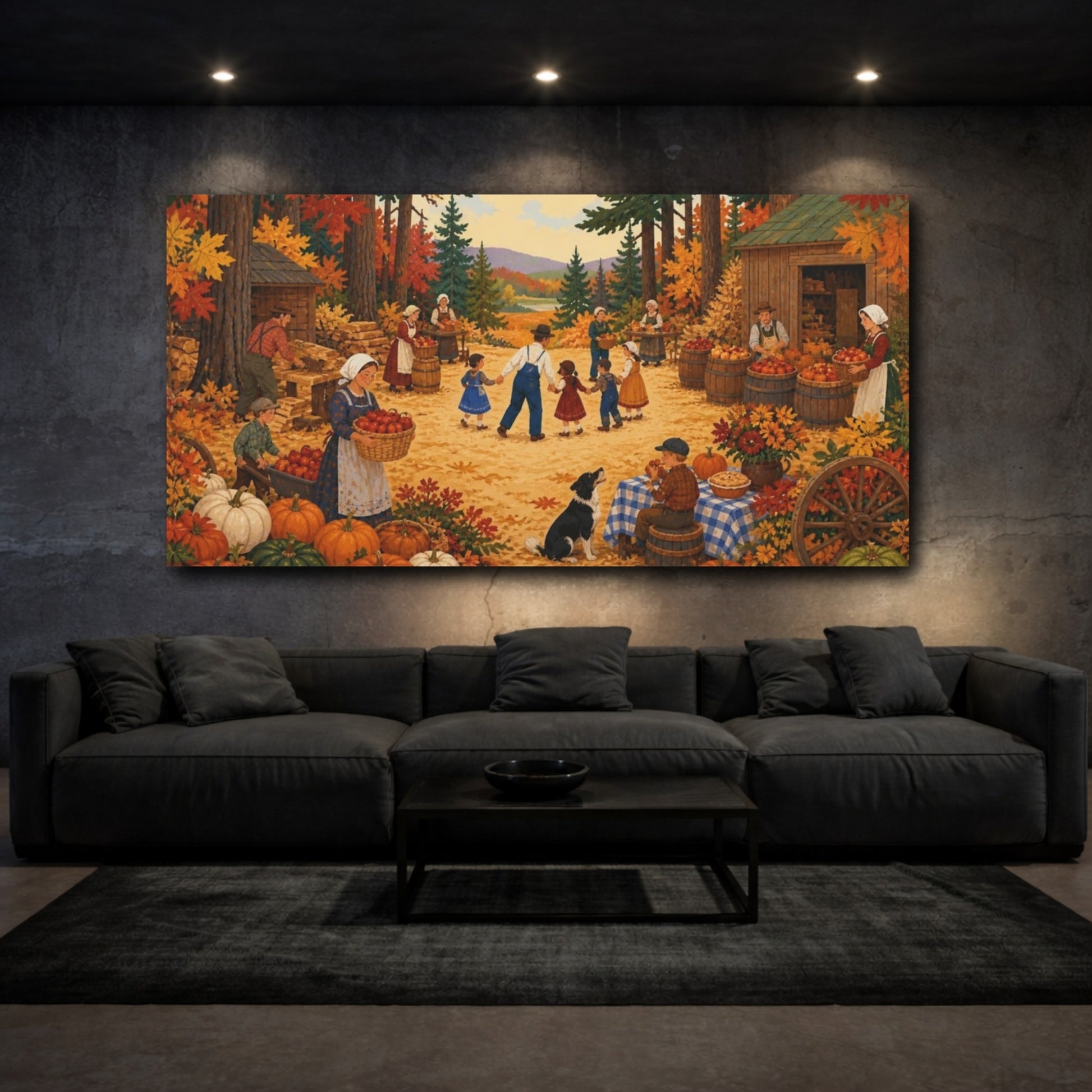 Mockup 3. Country Apple Harvest shown as canvas print