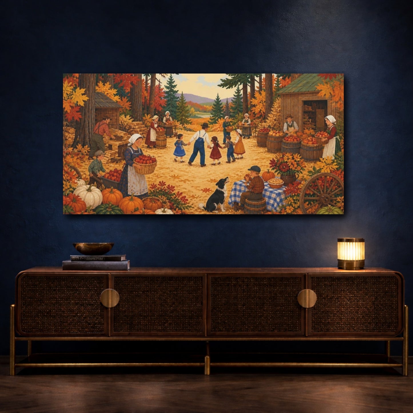Mockup 4. Country Apple Harvest shown as canvas print