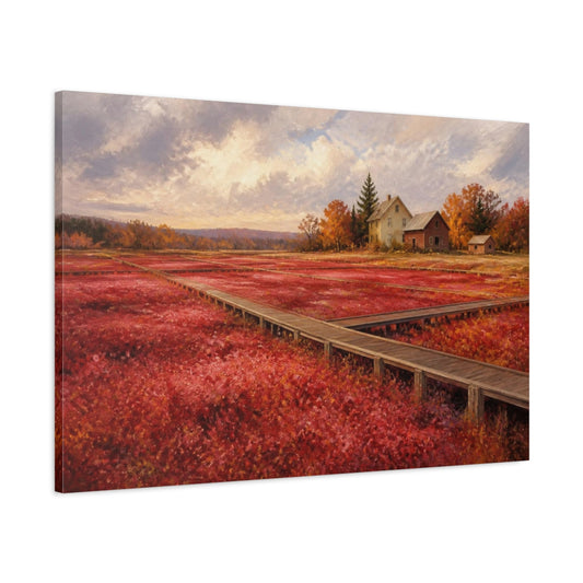 Main Mockup. Cranberry Bog Boardwalk shown as canvas print