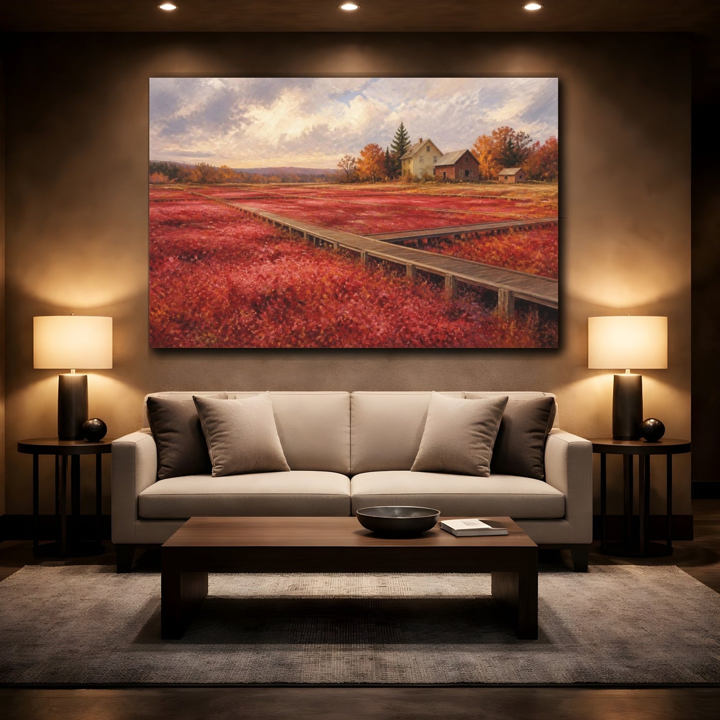 Mockup 2. Cranberry Bog Boardwalk shown as canvas print