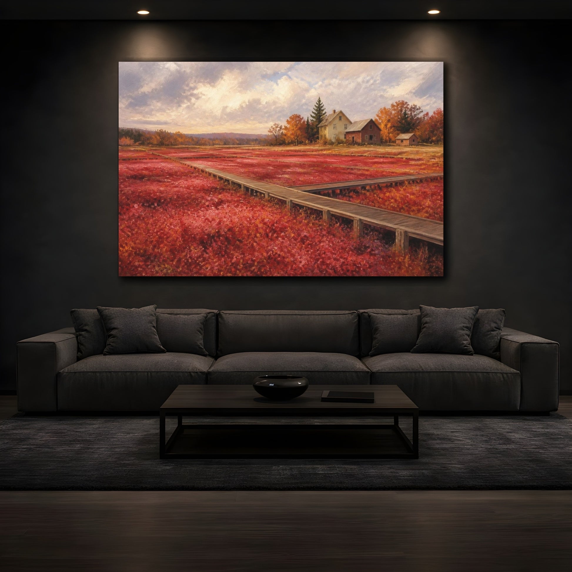 Mockup 3. Cranberry Bog Boardwalk shown as canvas print