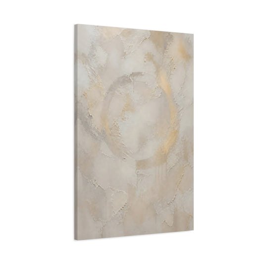 Main Mockup. Cream Opal Floating Ring shown as canvas print