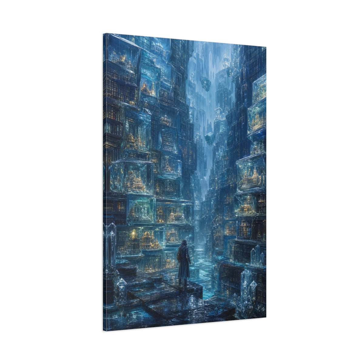 Side Mockup 1. Crystal City Archive shown as canvas print
