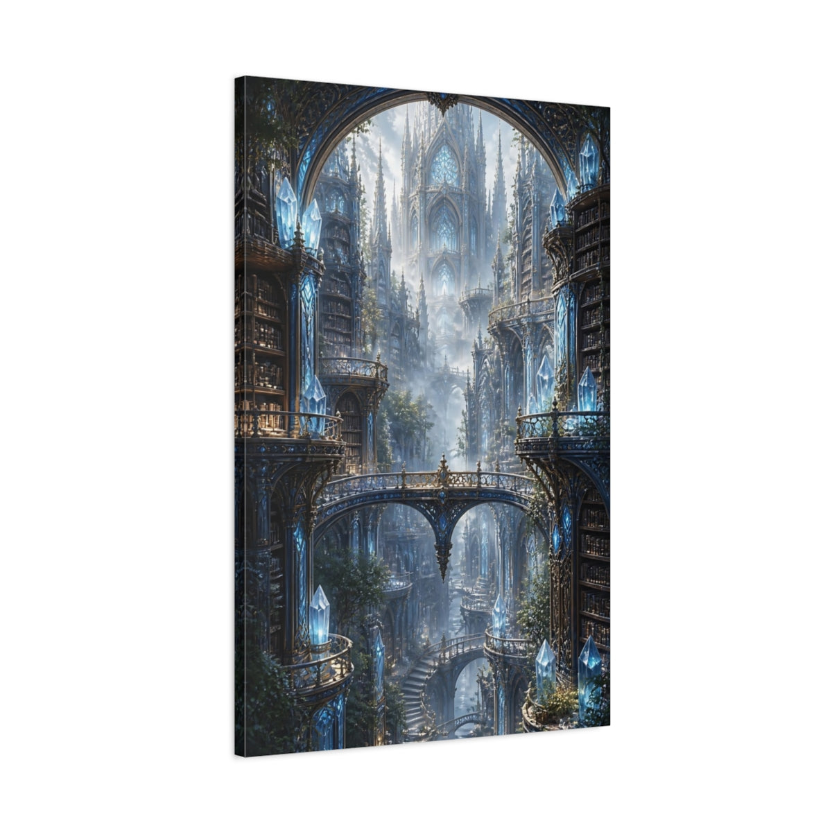 Main Mockup. Crystal Library Atrium shown as canvas print