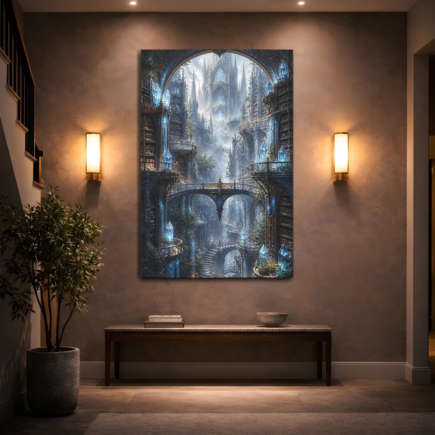 Mockup 2. Crystal Library Atrium shown as canvas print
