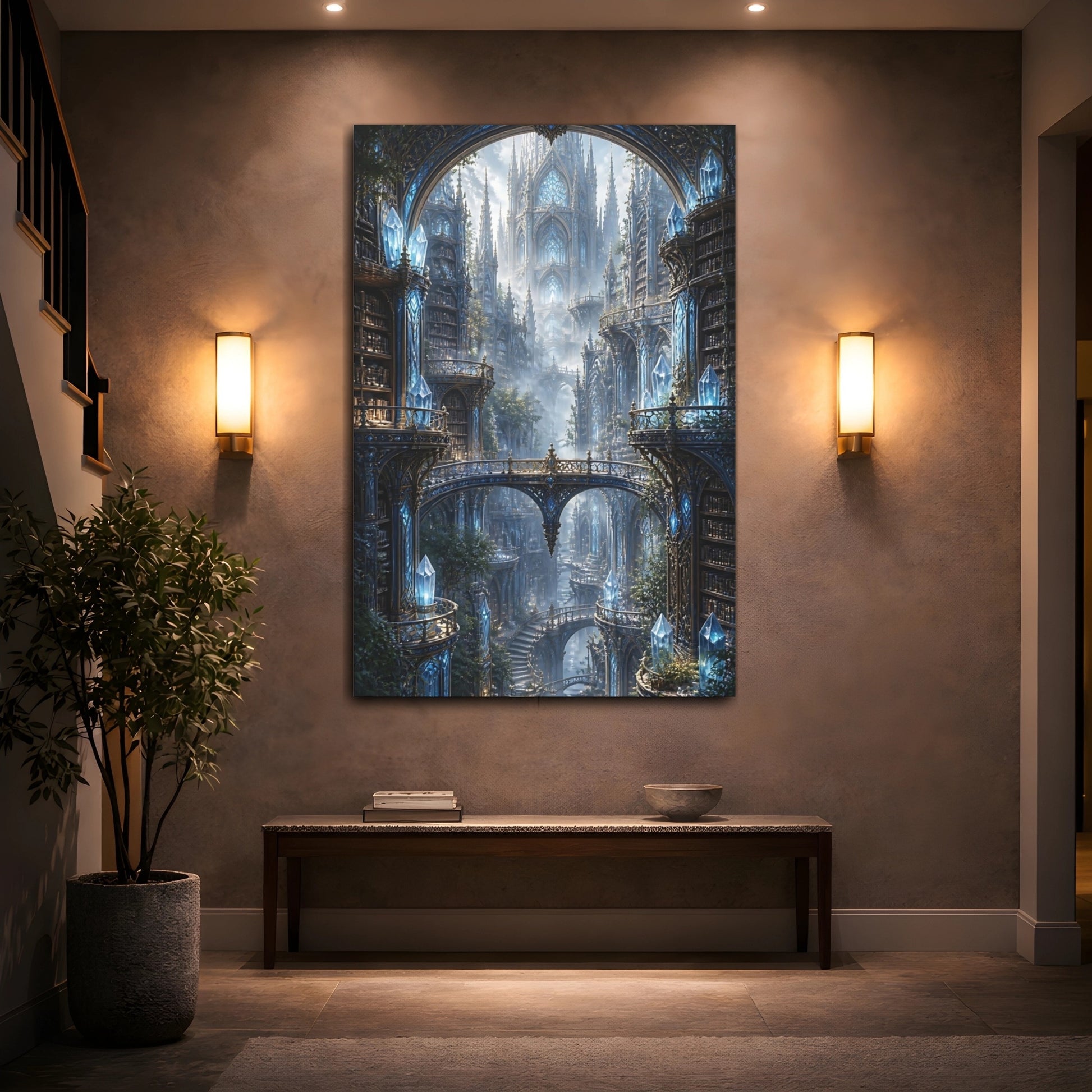 Mockup 2. Crystal Library Atrium shown as canvas print