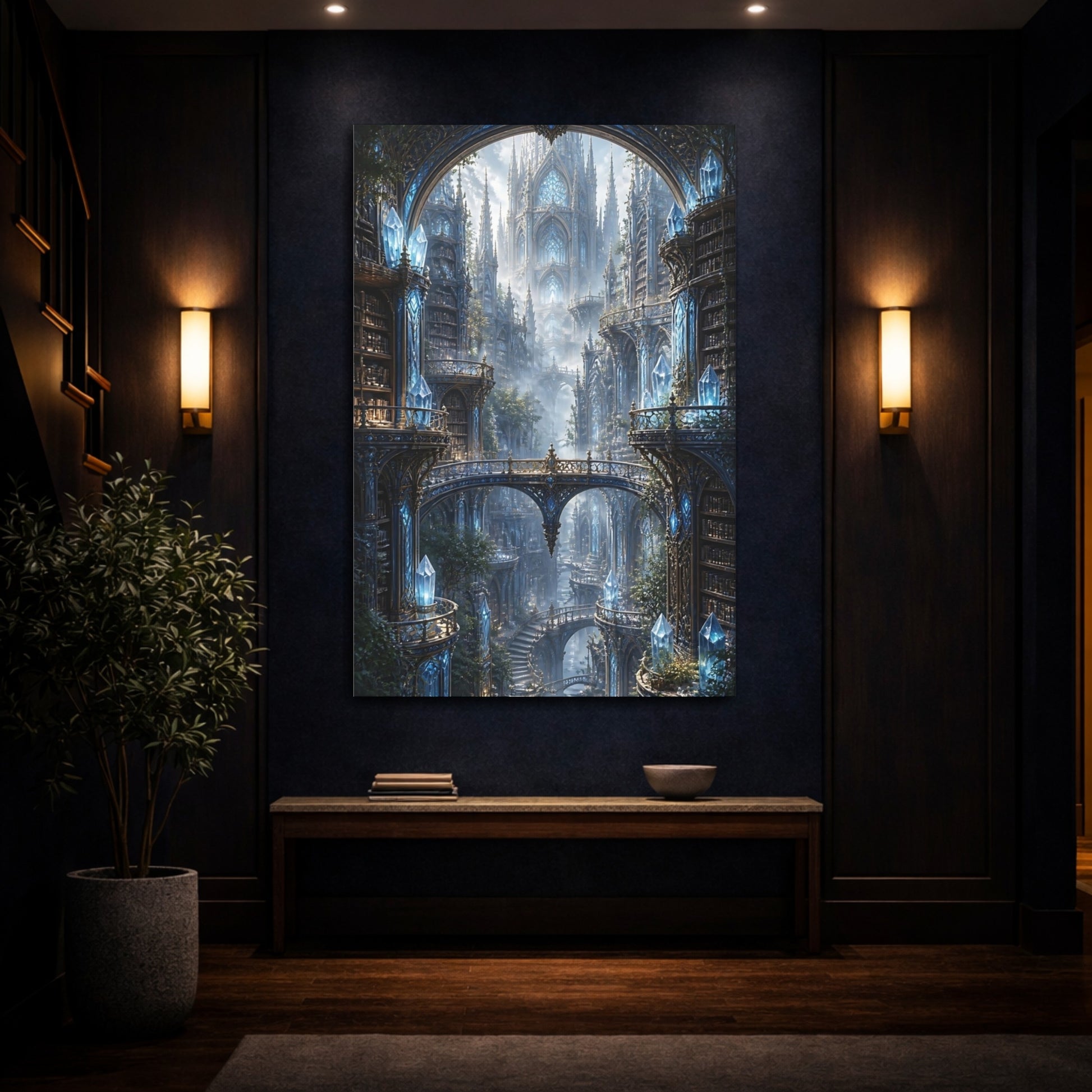 Mockup 4. Crystal Library Atrium shown as canvas print