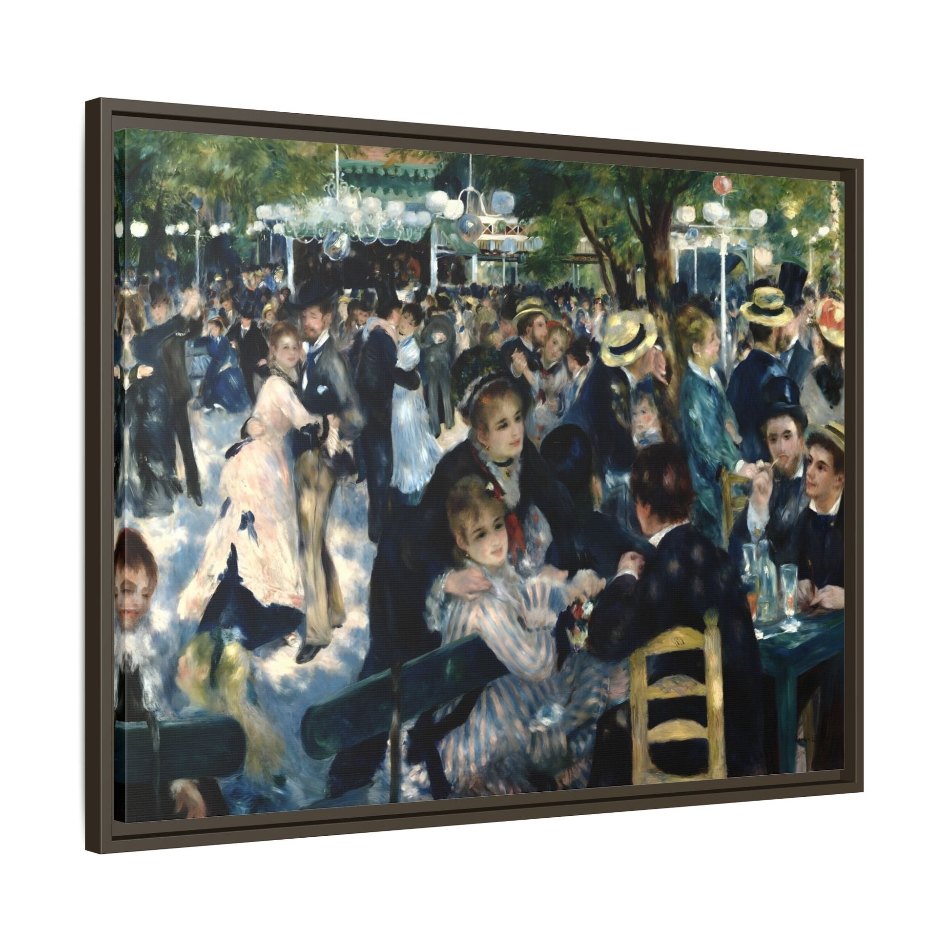 Dance at Le Moulin Renoir Canvas Print - Framed Wall Art - YesArtYes