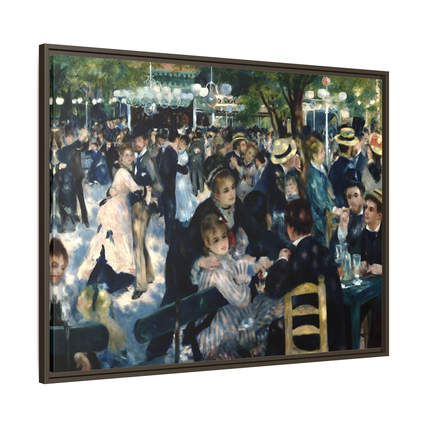 Dance at Le Moulin Renoir Canvas Print - Framed Wall Art - YesArtYes