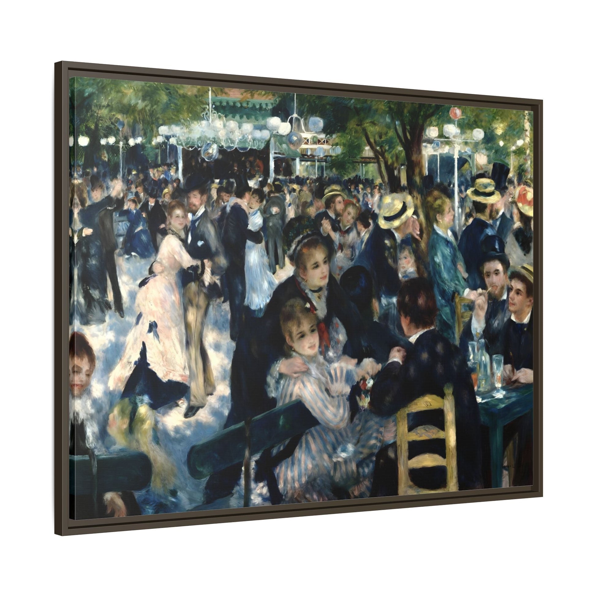 Dance at Le Moulin Renoir Canvas Print - Framed Wall Art - YesArtYes