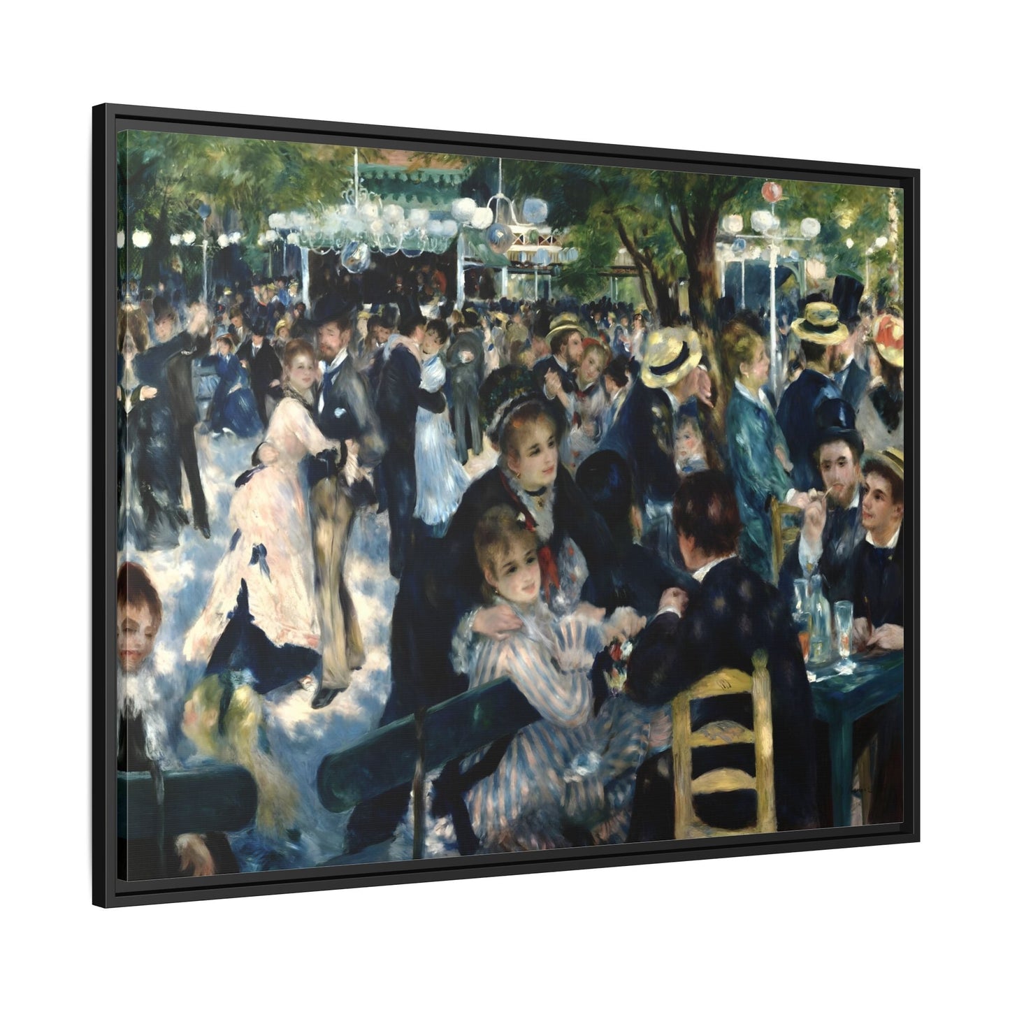 Dance at Le Moulin Renoir Canvas Print - Framed Wall Art - YesArtYes