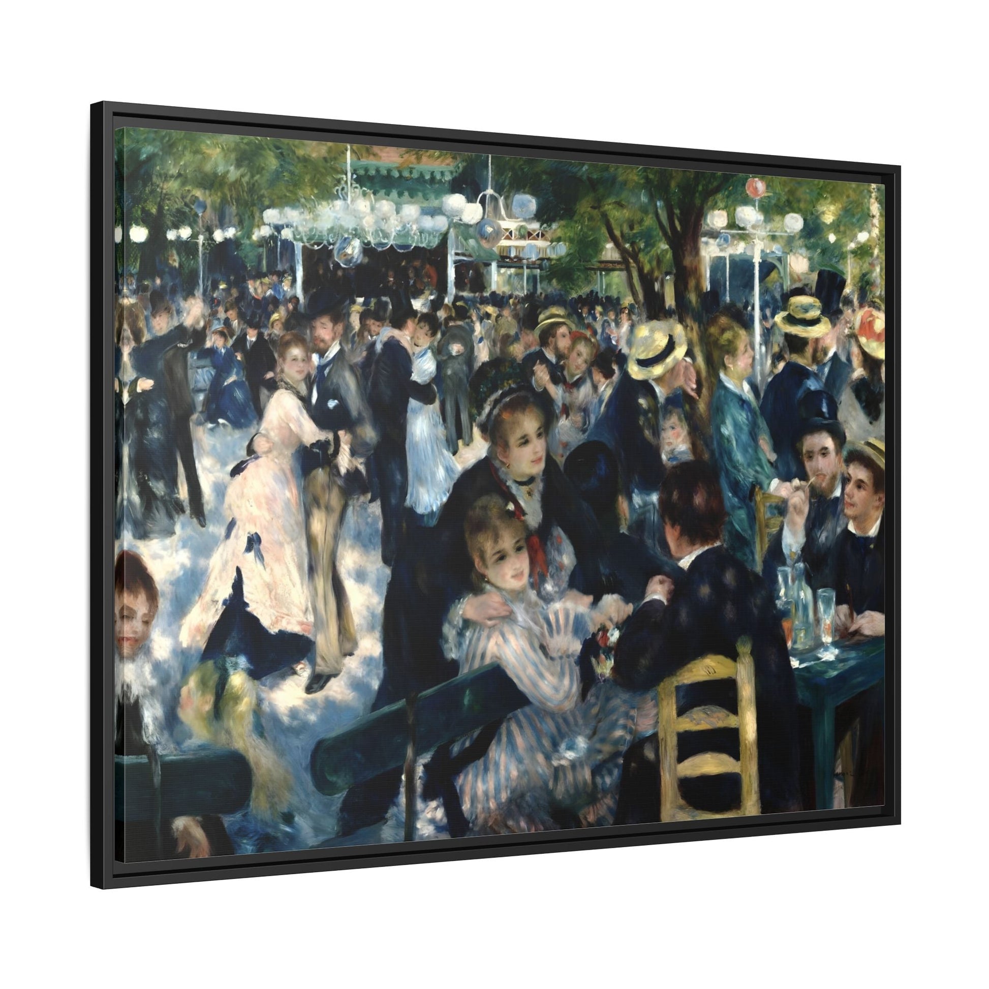 Dance at Le Moulin Renoir Canvas Print - Framed Wall Art - YesArtYes