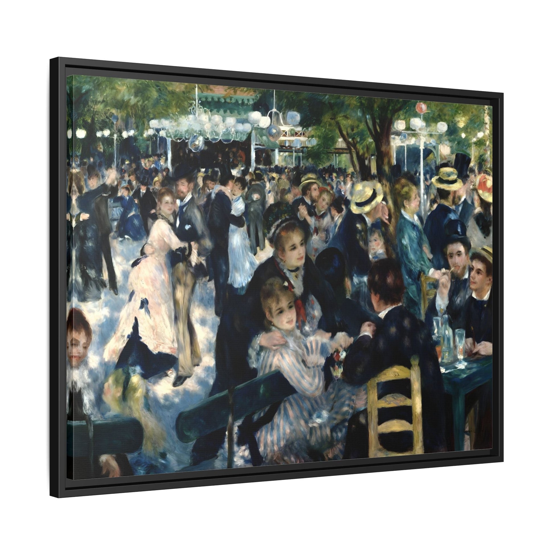 Dance at Le Moulin Renoir Canvas Print - Framed Wall Art - YesArtYes