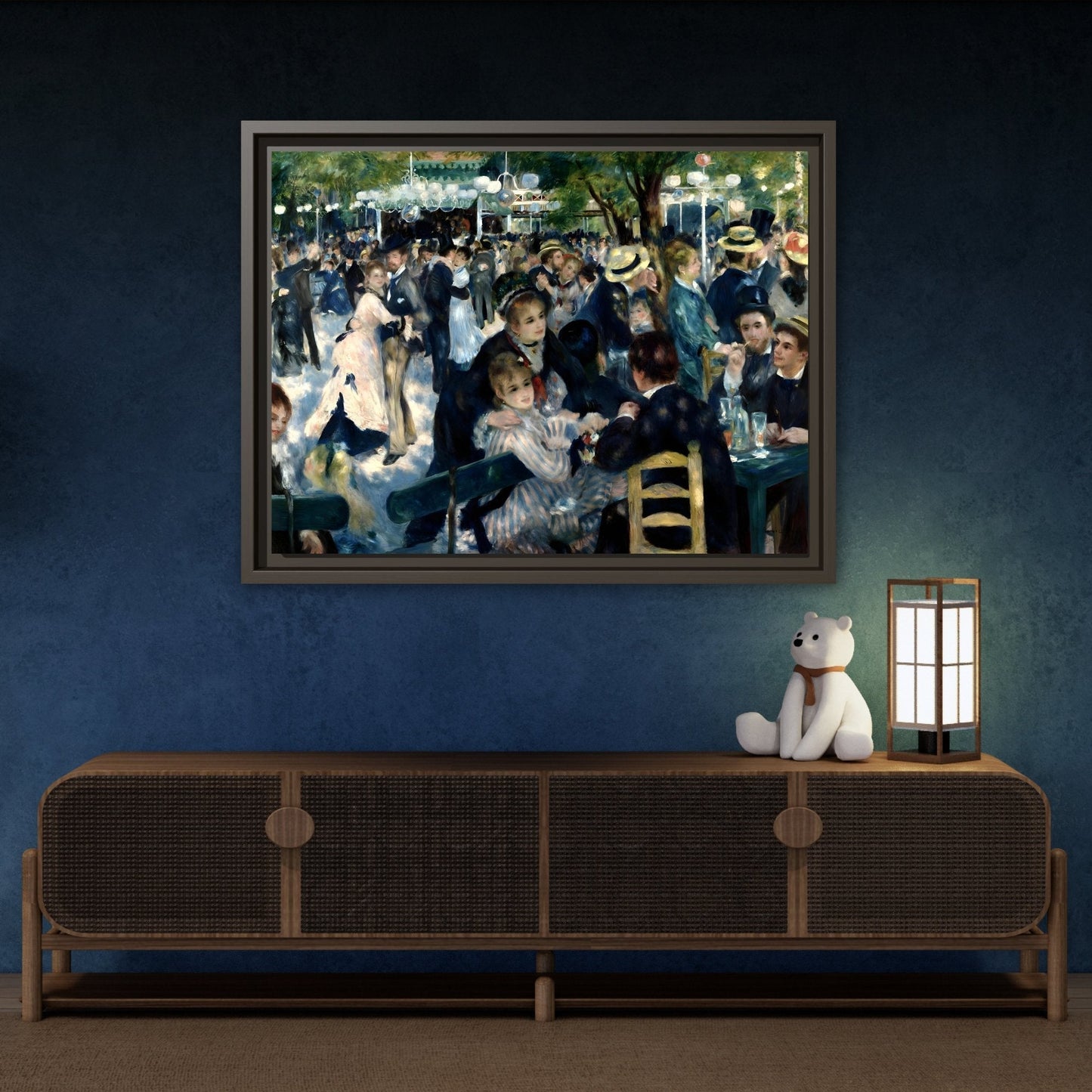 Dance at Le Moulin Renoir Canvas Print - Framed Wall Art - YesArtYes