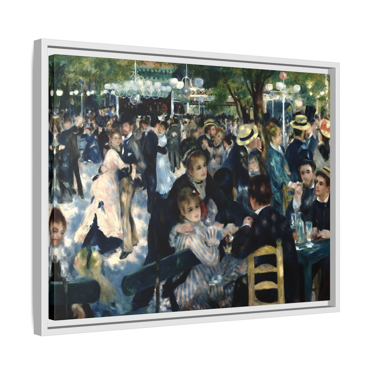 Dance at Le Moulin Renoir Canvas Print - Framed Wall Art - YesArtYes