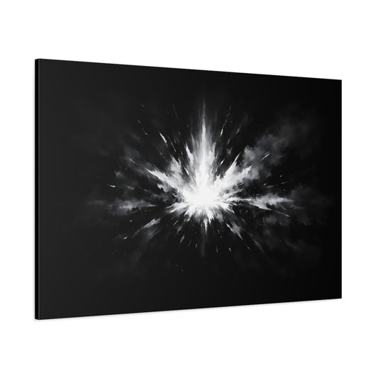 Dark Dramatic Black White Art shown as stretched canvas wall art