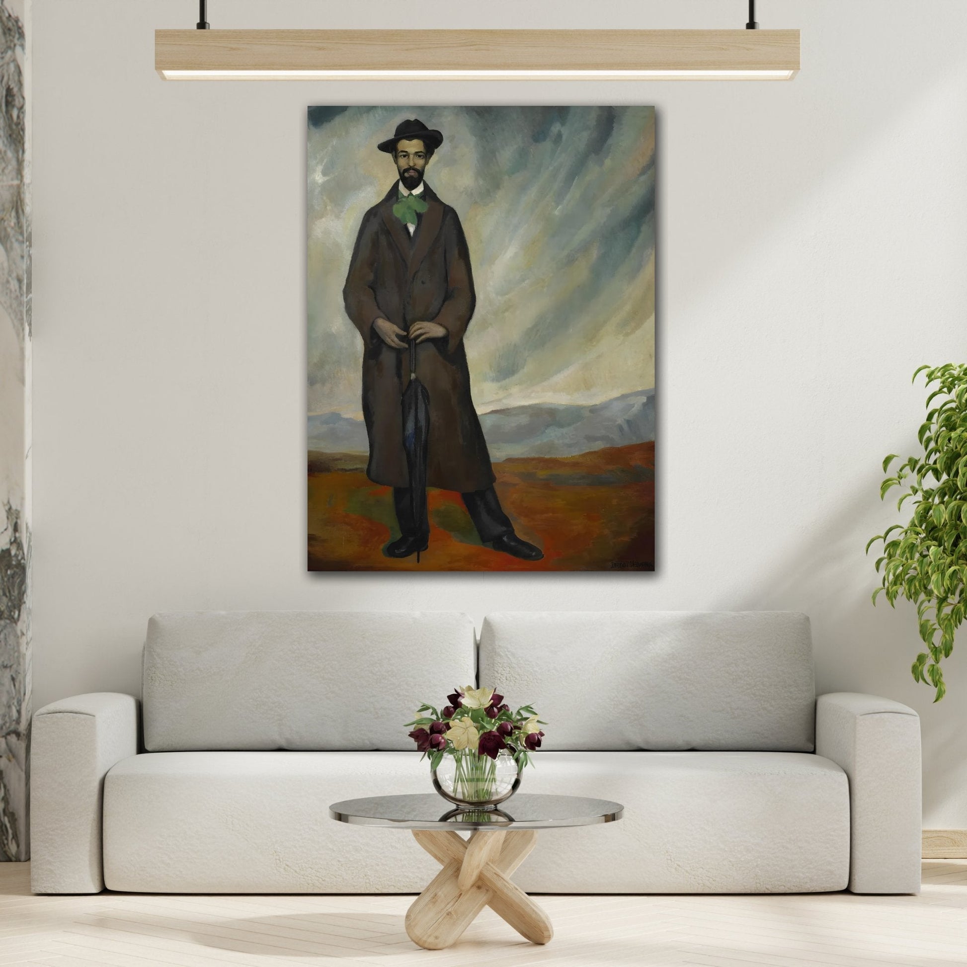 Diego Rivera Portrait of a Spaniard Framed Canvas Prints - Famous Mexican Painting Wall Art for Living Room