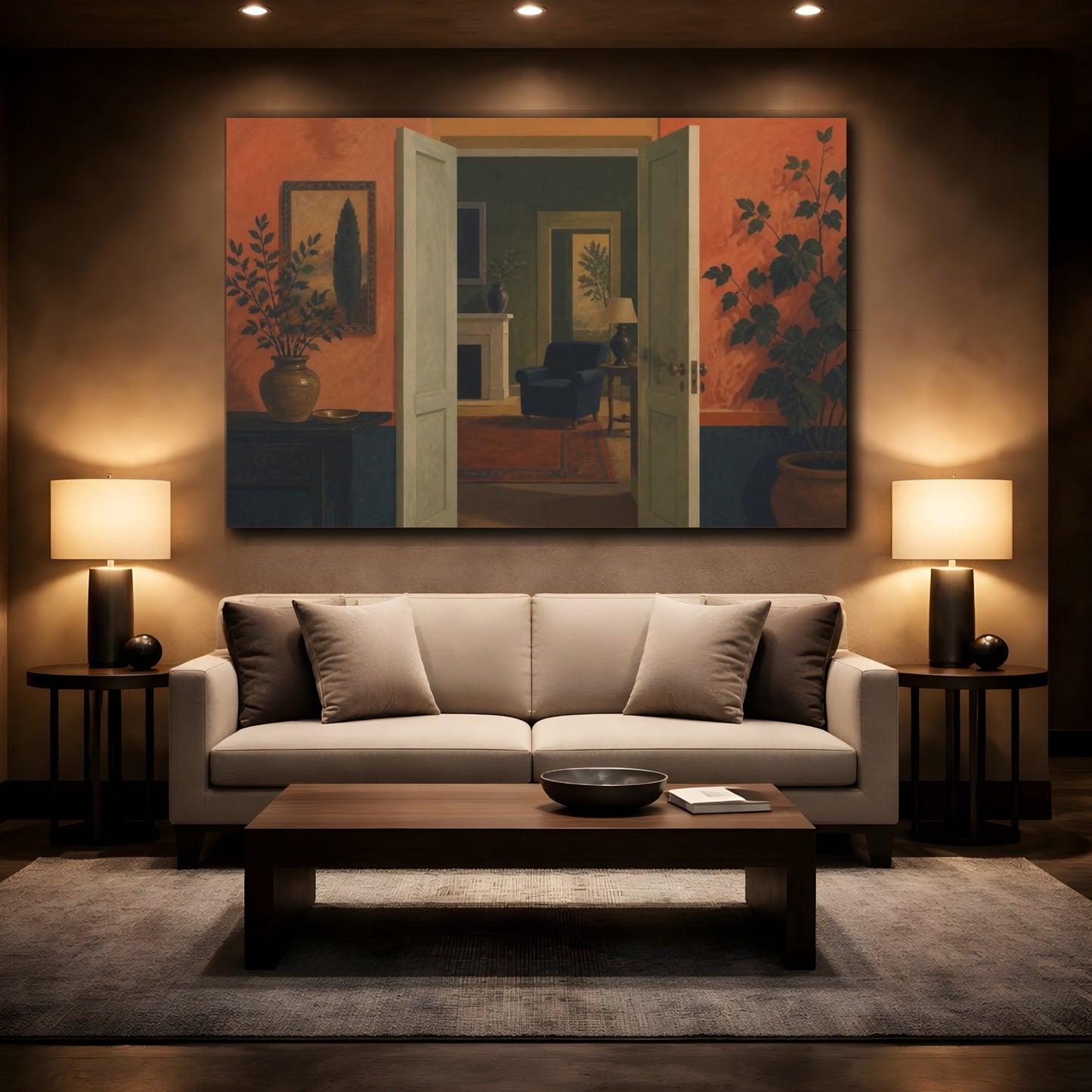 Mockup 2. Doorway Illusion shown as canvas print