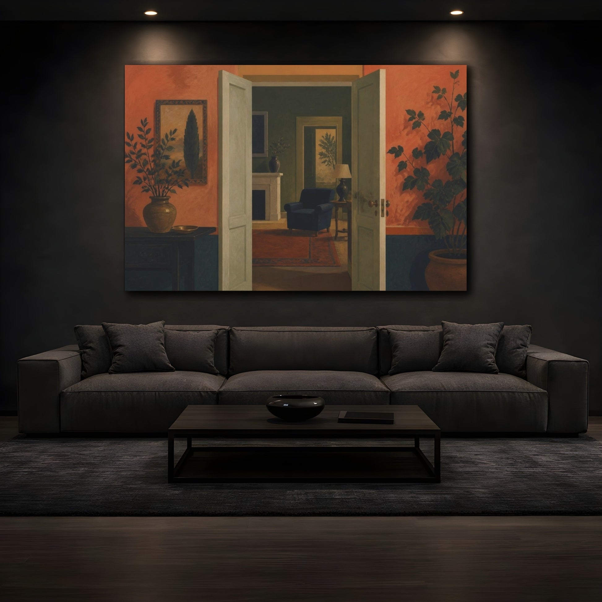 Mockup 3. Doorway Illusion shown as canvas print