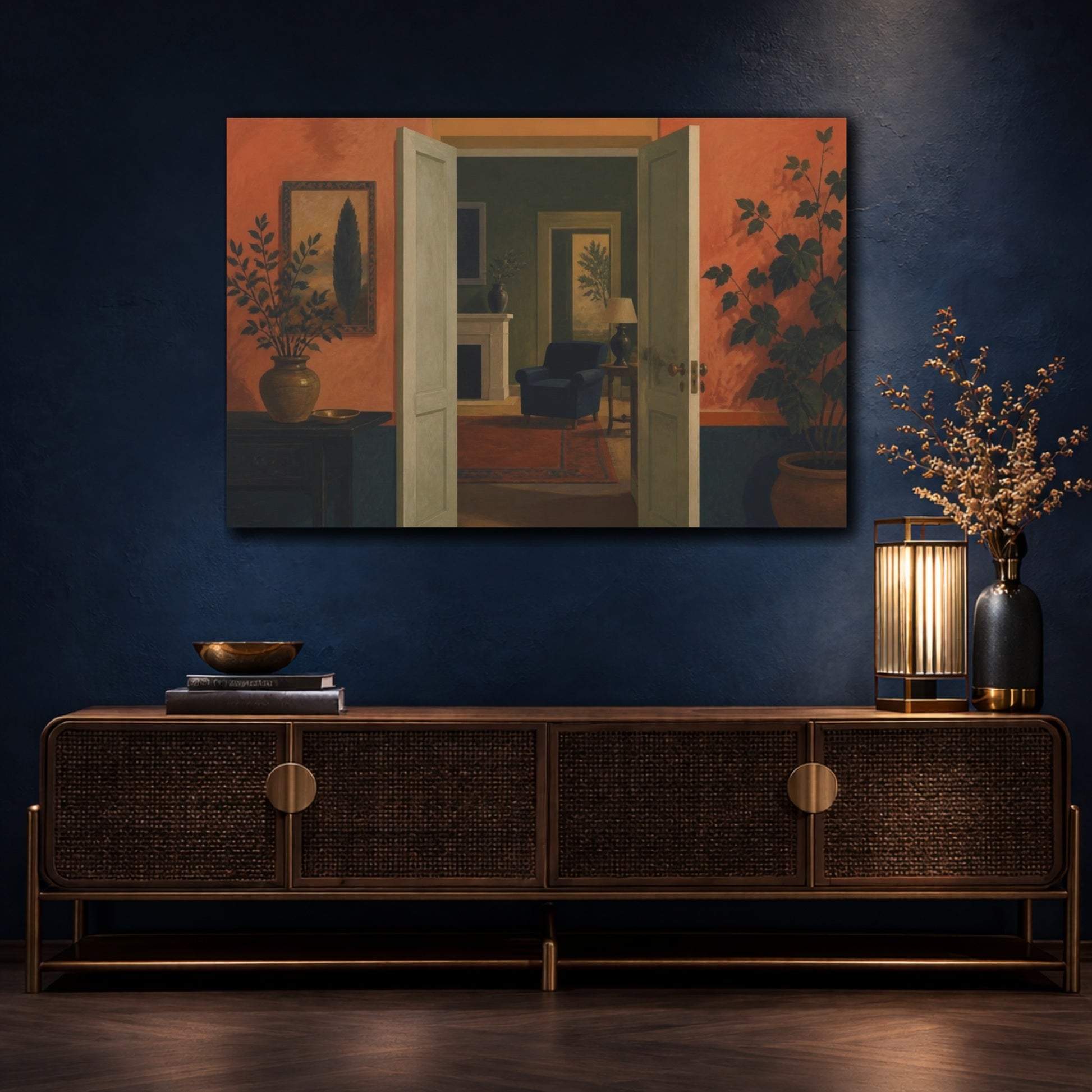 Mockup 4. Doorway Illusion shown as canvas print