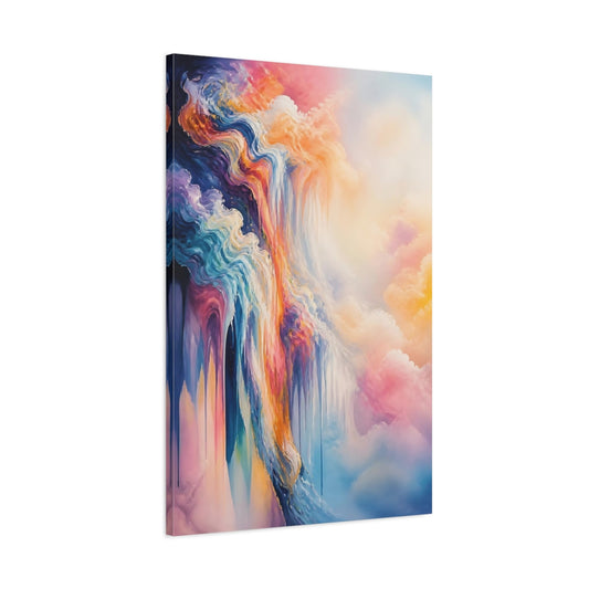 Main Mockup. Dreamy Pastel Cascade shown as canvas print