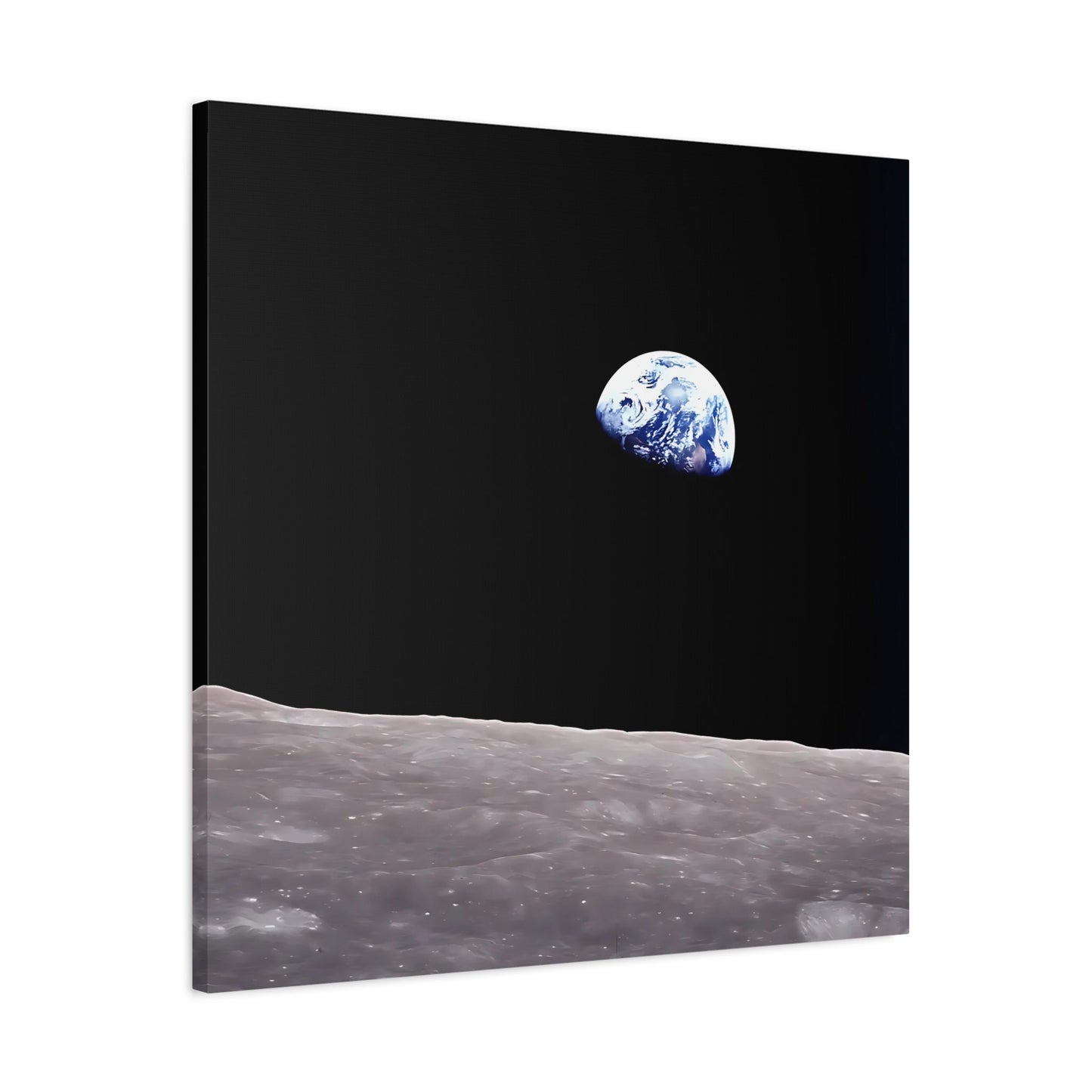 Earth from Moons Nasa Space Canvas Print - Apollo 8 Wall Art