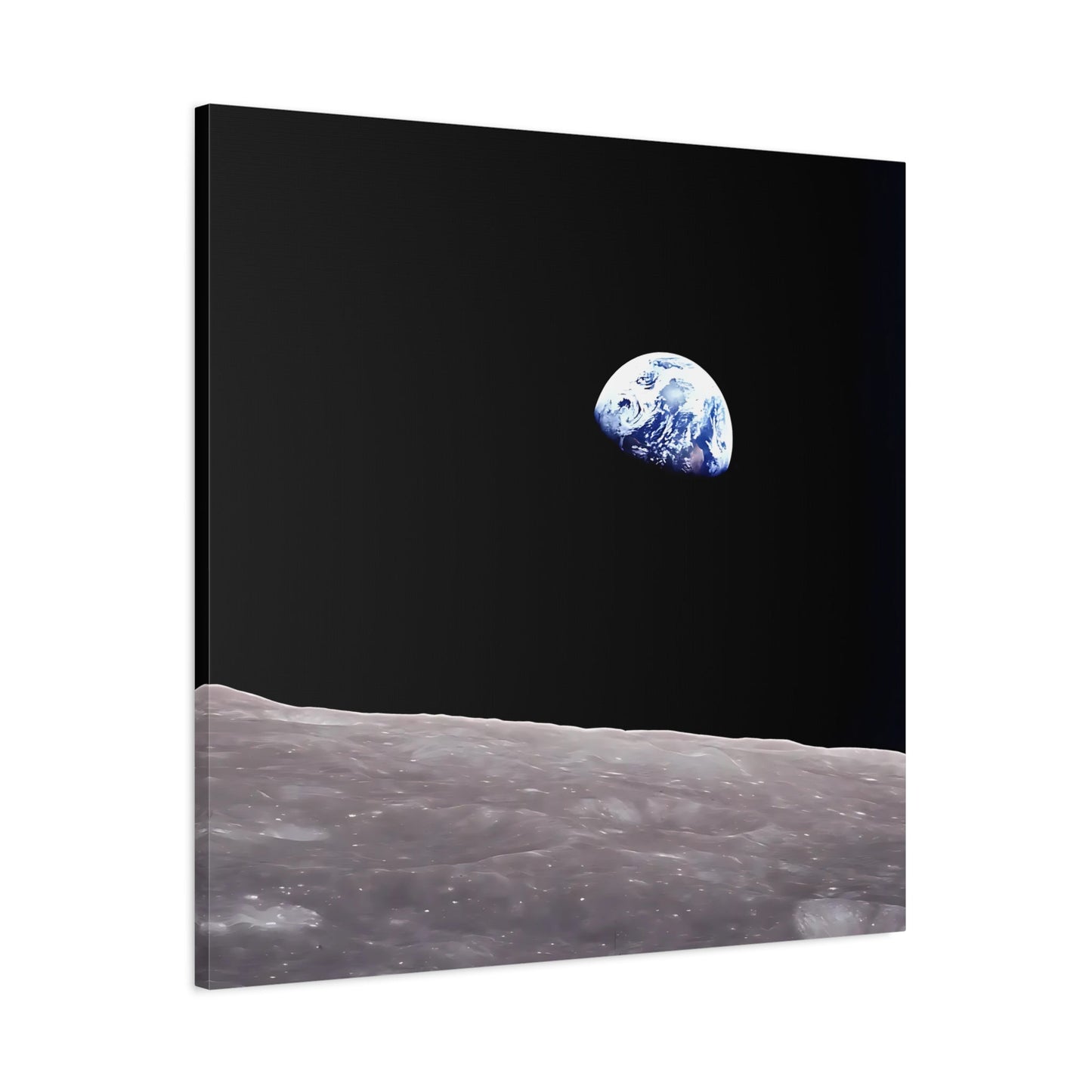 Earth from Moons Nasa Space Canvas Print - Apollo 8 Wall Art