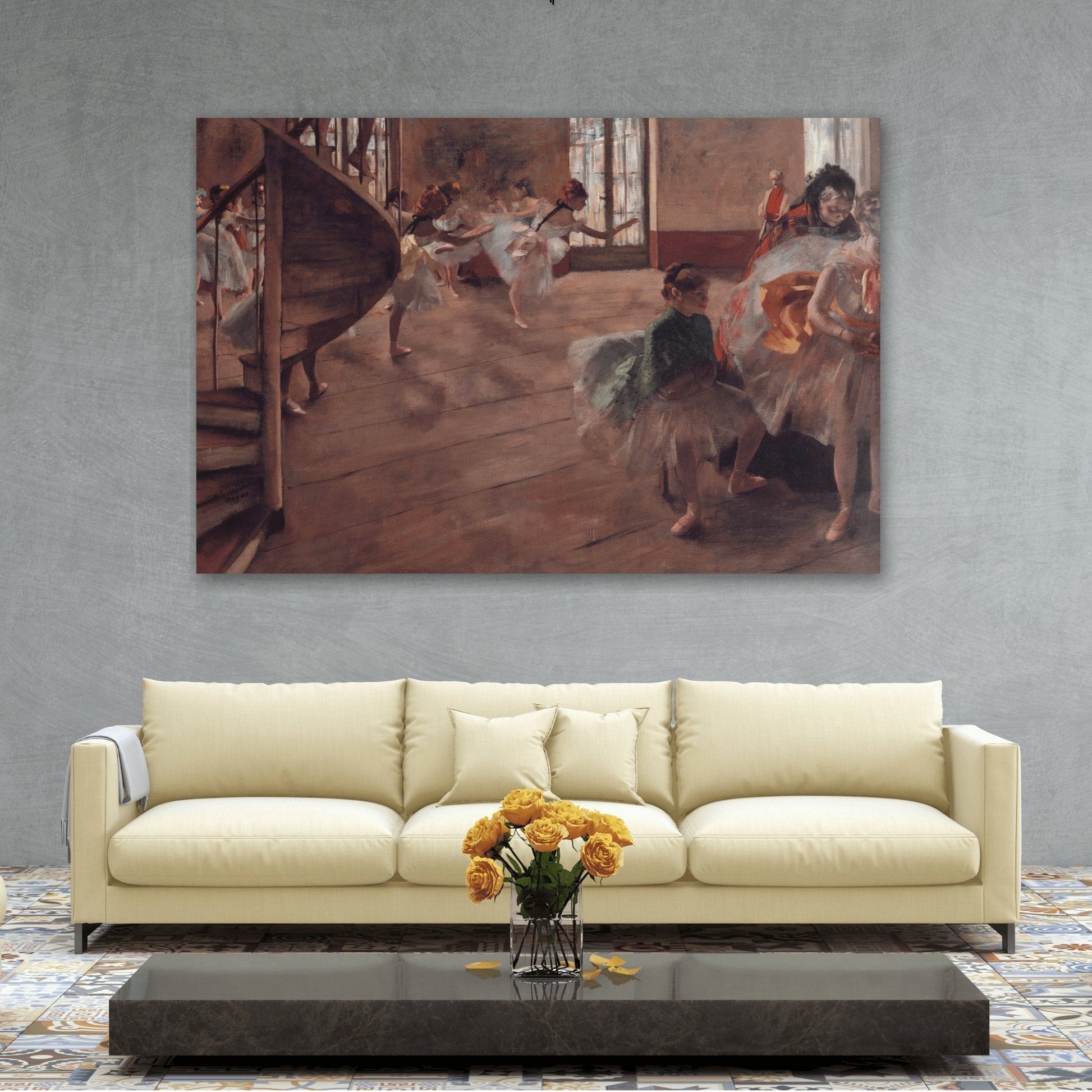 Edgar Degas The Rehearsal - Canvas Wall Art Print Reproduction