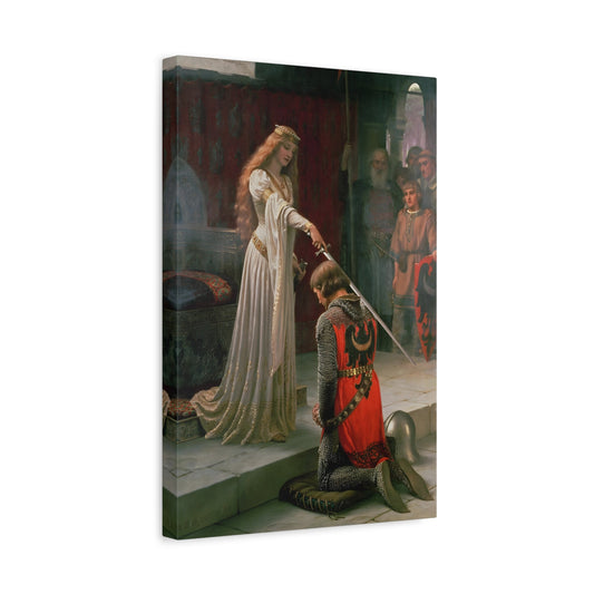 Edmund Blair Leighton Accolade - Framed Canvas Wall Art Print