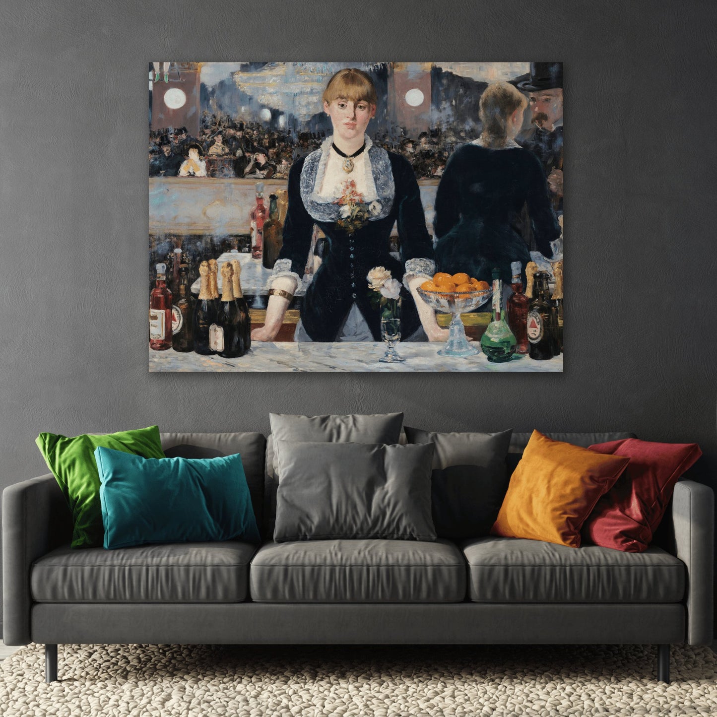 Edouard Manet Bar at Folies-Bergere - Canvas Wall Art Print