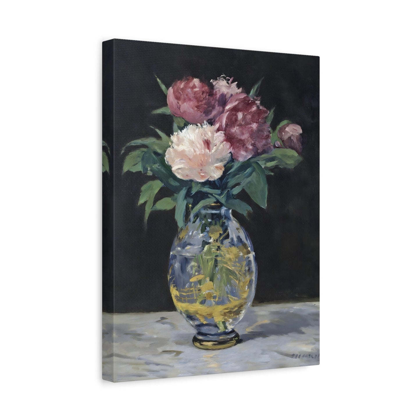 Edouard Manet Bouquet of Peonies - Floral Canvas Wall Art Print