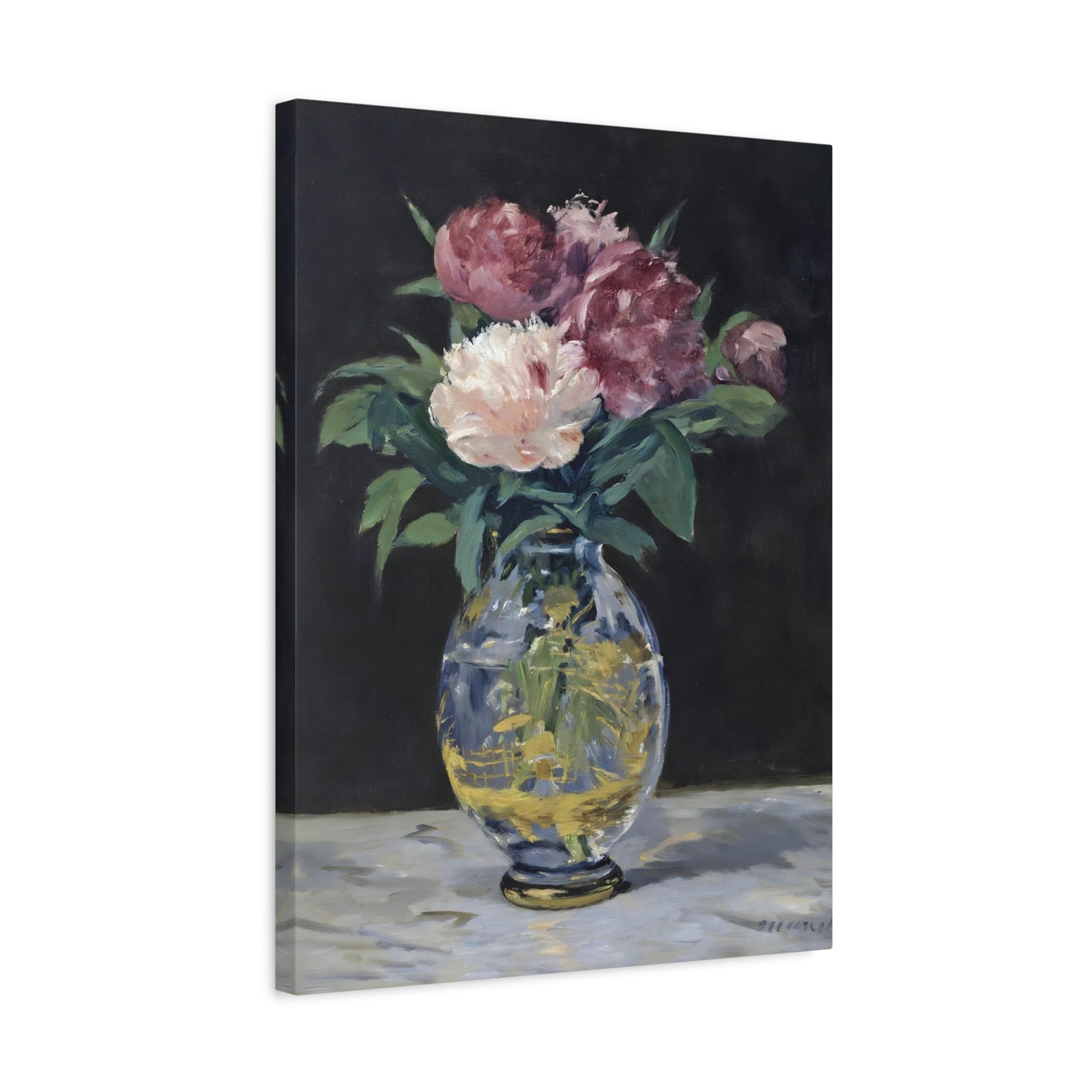 Edouard Manet Bouquet of Peonies - Floral Canvas Wall Art Print