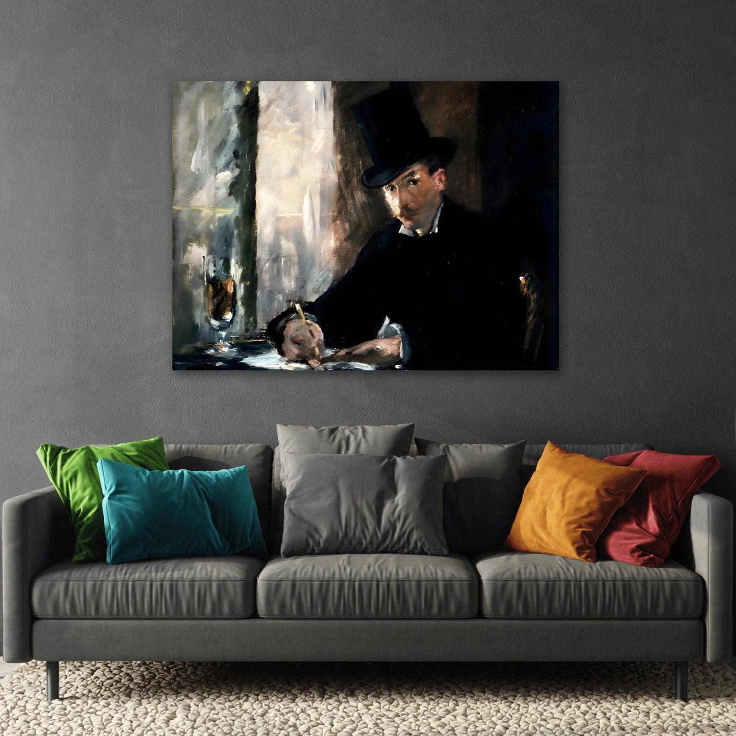 Edouard Manet Chez Tortoni - Canvas Wall Art Print Reproduction