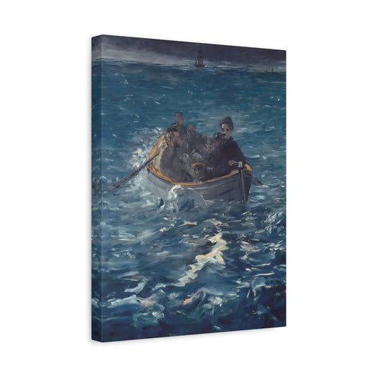 Edouard Manet Escape Rochefort - Sea Landscape Canvas Wall Art Print