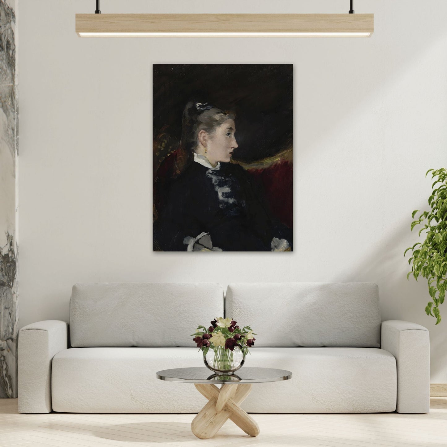 Edouard Manet Profile of a Young Girl - Canvas Art Reproduction